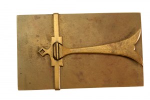II RP, MP-Abzeichen (Bronze, 102x60), J. Piłsudski, Wiederaufersteher des Staates 1931 (923)