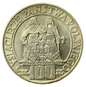 Polská lidová republika, 100 zlotých 1966, Mieszko a Dąbrówka (953)