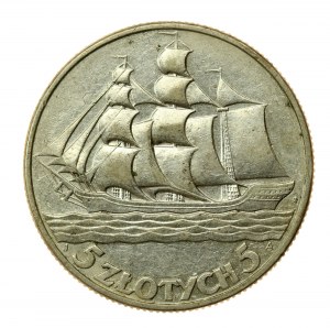 II RP, 5 gold 1936, Sailing ship (954)