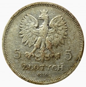 II RP, 5 gold 1930 Banner (955)