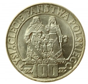 Polská lidová republika, 100 zlotých 1966, Mieszko a Dąbrówka (956)