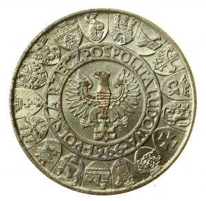 Polská lidová republika, 100 zlotých 1966, Mieszko a Dąbrówka (956)