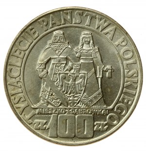 Poľská ľudová republika, 100 zlotých 1966, Mieszko a Dąbrówka (960)