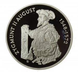 Third Republic, 10 gold 1996 Sigismund II Augustus, Half figure. Rare (963)