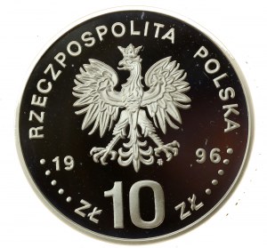 Třetí republika, 10 zlatých 1996 Zikmund II Augustus, půlčík. Vzácná (963)