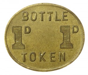 Australie, cantines des forces de défense australiennes en Nouvelle-Galles, Seconde Guerre mondiale, 1 pence, jeton de bouteille (6)