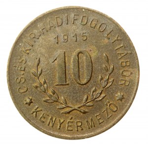 Autriche-Hongrie, Camp de prisonniers de guerre de Kenyermezo, Première Guerre mondiale, 10 haler 1915, rare (16)