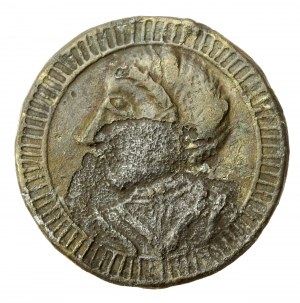 Gdansk, token without date (16th century) with knight and merchant, rare (52)