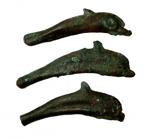 Greece, Olbia, set of 3 dolphin-shaped paydollars 5th-VI century BC. (53)