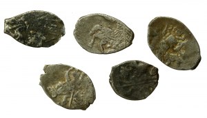 Russia, Mikhail Fyodorovich Romanov (1613-1645), set of kopecks, Moscow. Total of 5 pieces. (64)