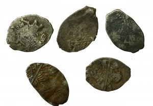 Russia, Mikhail Fyodorovich Romanov (1613-1645), set of kopecks, Moscow. Total of 5 pieces. (65)