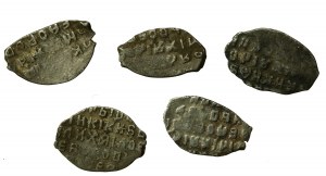 Russia, Mikhail Fyodorovich Romanov (1613-1645), set of kopecks, Moscow. Total of 5 pieces. (66)