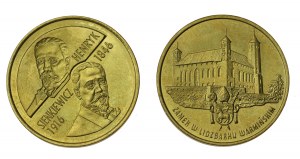 III RP, set of 2 gold 1996 Sienkiewicz and Lidzbark. Total of 2 pcs. (201)