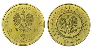 III RP, Satz von 2 Gold 1996 Sienkiewicz und Lidzbark. Insgesamt 2 Stück. (201)