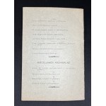 KRAUSHAR Alexander - MISCELLANEA HISTORYCZNE. LXVI. ARIERGARDA LITERACKA WARSZAWSKA. (ECHO NIEDAWNEJ PRZESZŁOŚCI). Warszawa [1916]