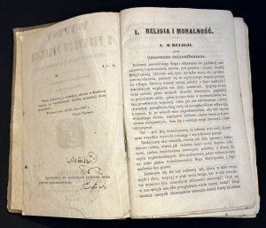 [Autograph] ŁYSZKOWSKI Maksymilian - Wypisy z pisarzów polskich zawartych po większej części przedmiot realne. Part IV. Warsaw [1848].