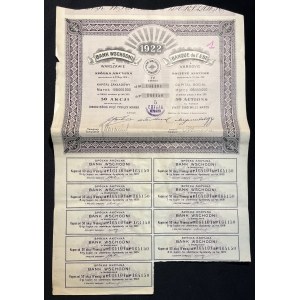 [1922] VARSAVIA. Banca Orientale. 50 azioni [25 000 marchi polacchi].