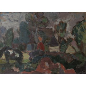 Kazimierz Podsadecki, Landschaft mit einer Figur