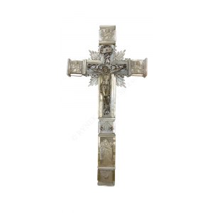 Crucifix with Stations of the Cross on the reverse,