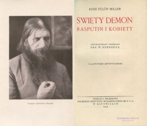 FULOP-MILLER Rene - The holy demon Rasputin and women [1932] [publisher's cover].
