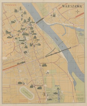 SAWICKI Tymoteusz - 3 jours à Varsovie. Wilanów. Guide avec des plans spéciaux pour chaque jour et un plan général de la Varsovie monumentale [1927].