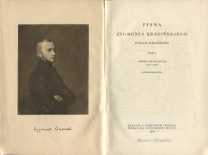 KRASIŃSKI Zygmunt - Pisma. Jubiläumsausgabe [Satz von 8 Bänden] [1912].
