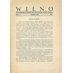 Wilno. Kwartalnik poświęcony sprawom miasta Wilna. Numer 1 z marca 1939 roku