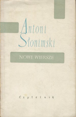 SŁONIMSKI Antoni - Nowe wiersze [první vydání 1959] [opr. graf. Andrzej Heidrich] [AUTOGRAF].
