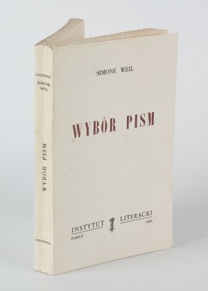 WEIL Simone - A selection of writings. Translated and compiled by Czeslaw Milosz [First edition Paris 1958].