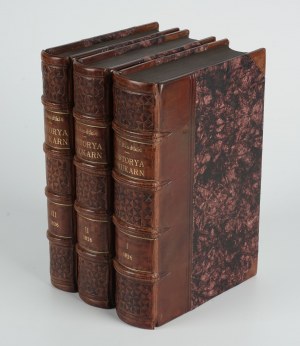 BANDTKIE Jerzy Samuel - History of printing houses in the Kingdom of Poland and the Grand Duchy of Lithuania, as well as in foreign countries where Polish works came out [set of 3 volumes] [reprint 1974] [bound by Ryszard Ziemba].