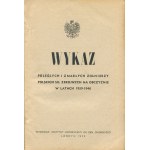 List of fallen and deceased soldiers of the Polish Armed Forces in Exile 1939-1946 [London 1952].