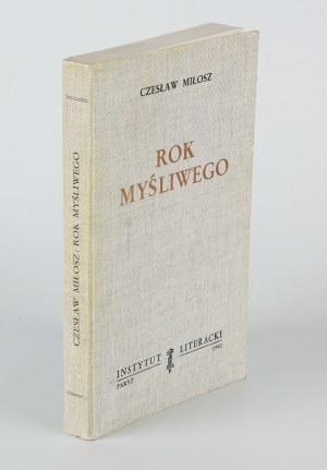 MIŁOSZ Czesław - Rok myśliwego [Prima edizione Parigi 1990] [AUTOGRAF].