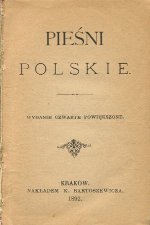 Poľské piesne [miniatúrne vydanie 1892].