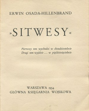 OSADA-HILLENBRAND Erwin - Sitwesy [1934] [Atelier Girs-Barcz cover].