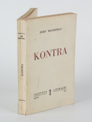 MACKIEWICZ Józef - Kontra [prvé vydanie Paríž 1957].