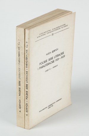 JĘDRYCH Alicja - Polish literary and paraliterary series 1901-1939 [1991].