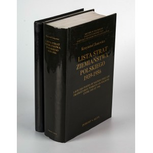 JASIEWICZ Krzysztof - Lista strat ziemiaństwa polskiego 1939-1956 [komplet 2 tomów] [1995]