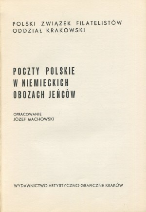 MACHOWSKI Józef [opr.] - Catalogs of Polish postmarks in German POW camps during World War II. Set of 5 catalogs [1963].