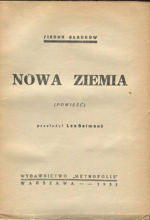 GŁADKOV Fiedor - Neues Land [1933] [Cover von Mieczyslaw Berman].
