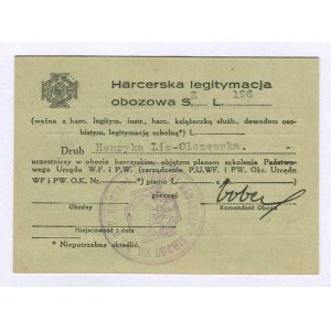 Scout camp card of Henryka Lis-Olszewska (1907-1980) [1936].
