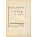 JAWORSKI Leopold Władysław - Mowy 1914-1915 [cover by St. Filipkiewicz].