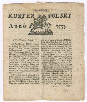 Polish Courier. DCCCLI issue of 1753