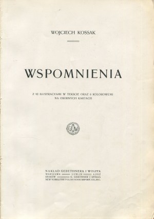 KOSSAK Wojciech - Wspomnienia [1913]