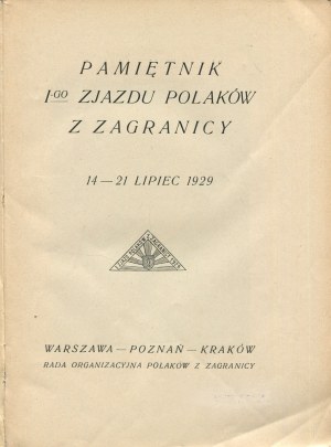 Deník prvního sjezdu Poláků ze zahraničí. 14.-21. července 1929