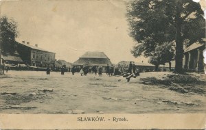 [Postcard] Slawkow. Market Square [1911].