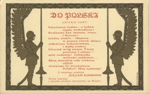 [Carte postale] EJSMOND Stanislaw - Vers la Pologne. Poème écrit à cause des atrocités prussiennes à Września (Antonio Curti, trad. Julian Ejsmond) [1915].