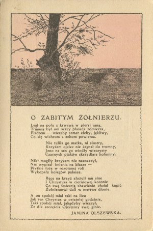 [Postcard] About a slain soldier (Janina Olszewska) [1915].