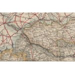 BARACZ A.P. - Map of the Kingdom of Poland with marking of iron, beaten and ordinary roads [1910].