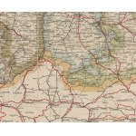 BARACZ A.P. - Map of the Kingdom of Poland with marking of iron, beaten and ordinary roads [1910].