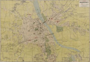 Plán Varšavy v měřítku 1:17500 [cca 1918].